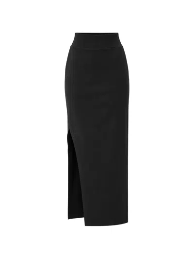 Thom Krom Side-slit Midi Skirt In Black