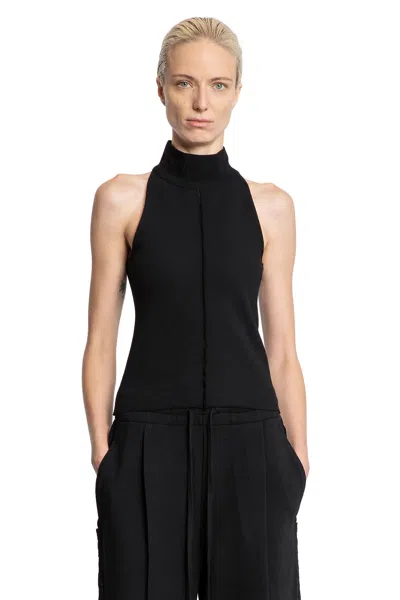 Thom Krom Sleeveless Knit Turtleneck Top In Black