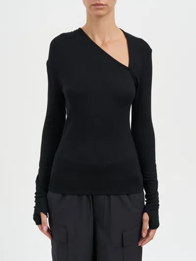 Thom Krom Slim Fit Viscose Top In Black