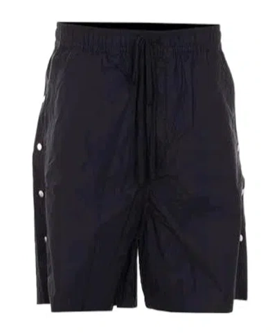 Thom Krom Snap Detail Drawstring Shorts In Blue