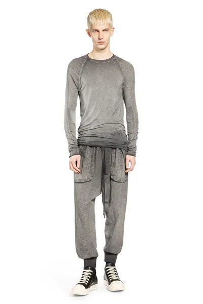 Thom Krom Spliced Long Sleeve T-shirt In Gray