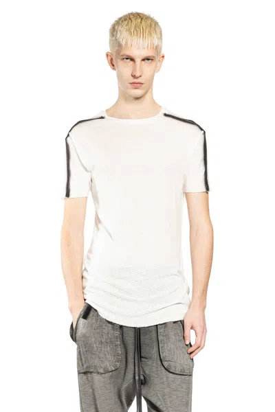 Thom Krom Spliced Viscose Linen T-shirt In White
