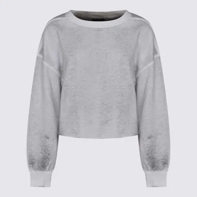 Thom Krom Long-sleeve Cropped Sweatshirt In Gray