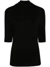 Thom Krom Stretch-jersey Top In 黑色