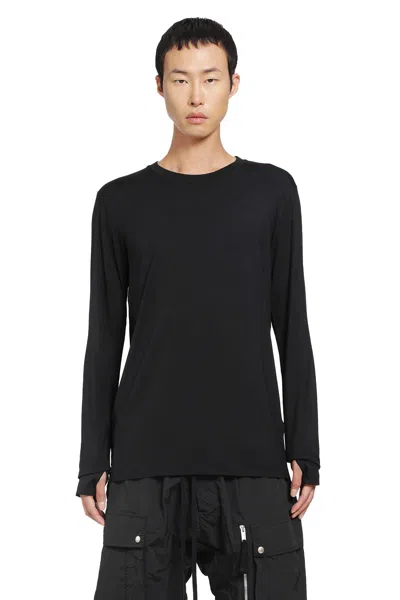 Thom Krom Stretch Viscose Long Sleeve T-shirt In Black