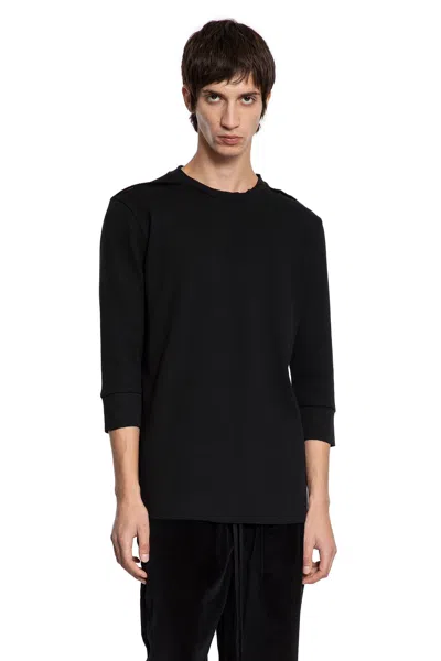 Thom Krom Stretch Waffle Jersey T-shirt In Black