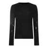 Thom Krom Distressed Long-sleeve Sweater In Black