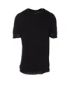 Thom Krom Oversized Patched Print Cotton-modal Stretch Jersey T-shirt In Black