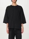 Thom Krom Round Neck Men T-shirt Worked Clothing In Schwarz