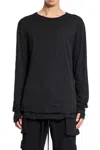 Thom Krom Stretch Cotton Modal Long Sleeve T-shirt In Black