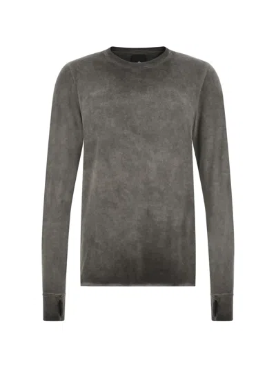 Thom Krom Thumb-hole Long-sleeve T-shirt In Gray