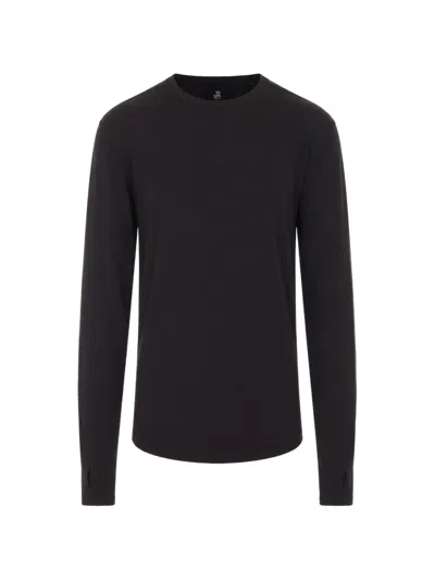 Thom Krom Thumb-slot Long-sleeve T-shirt In Black