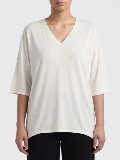Thom Krom Relaxed V-neck Top In White
