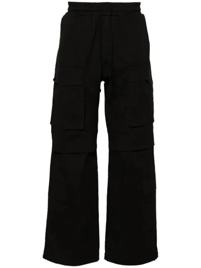 Thom Krom Mid-rise Flared Cargo Trousers In Black