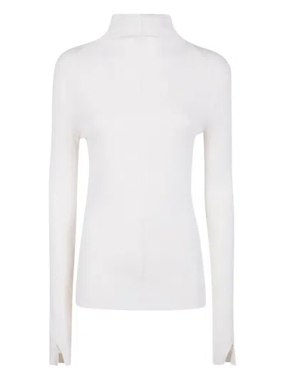 Thom Krom Turtleneck Long-sleeved Sweater In White
