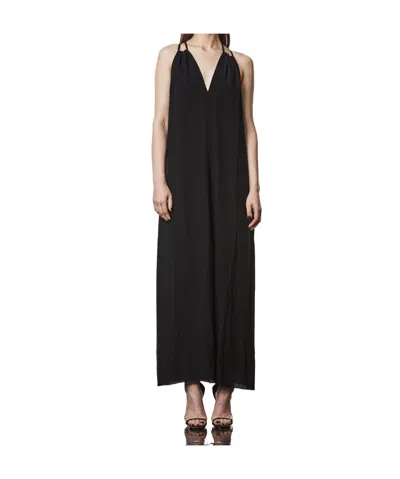 Thom Krom V-neck Maxi Dress In Black