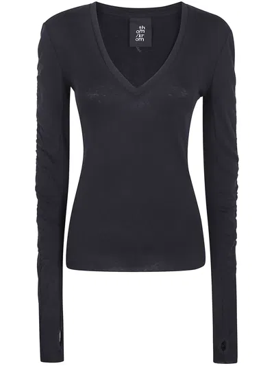 Thom Krom V Neck Sweater Clothing In Black