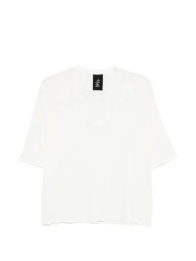 Thom Krom V-neck T-shirt In White