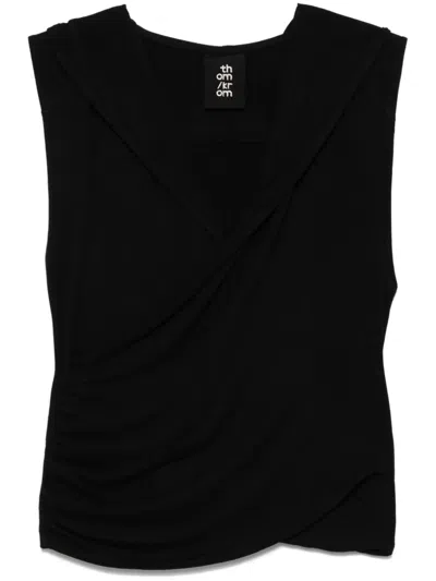 Thom Krom V-neck Top In Black