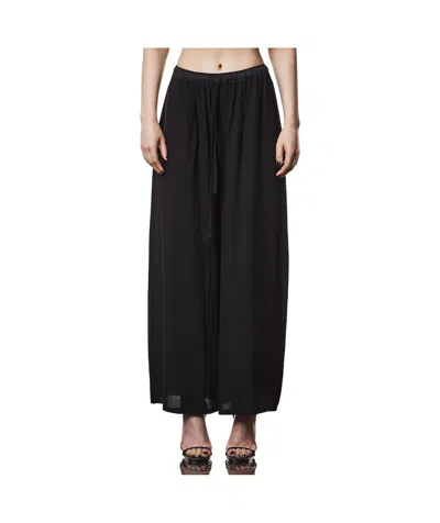 Thom Krom Viscose Crepe Wide-leg Pants In Black