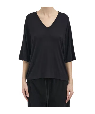 Thom Krom V-neck T-shirt In Black
