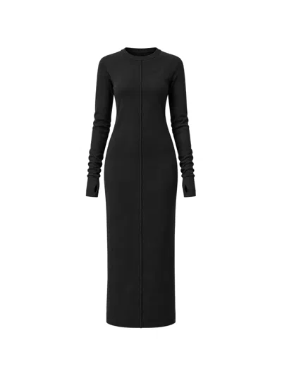Thom Krom W D 70 Thumb-slot Long Dress In Black