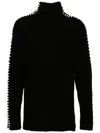 Thom Krom Blackwhite Plain Stitching Sweater In Black