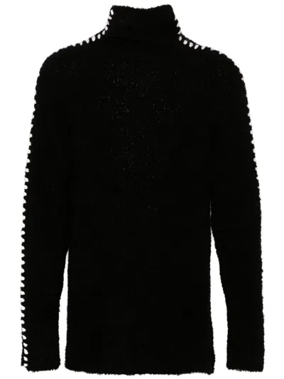 Thom Krom Blackwhite Plain Stitching Sweater In Multicolor