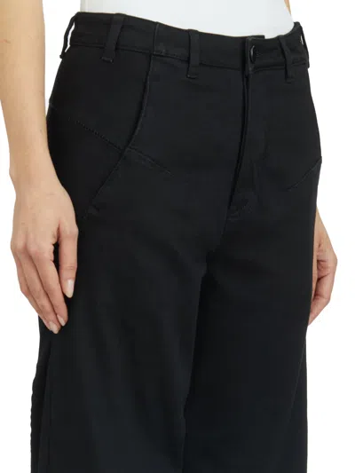 Thom Krom Wide Leg Denim Pants In Black