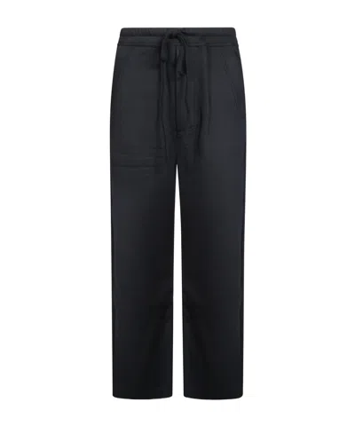 Thom Krom Wide Leg Jersey Trousers In Black