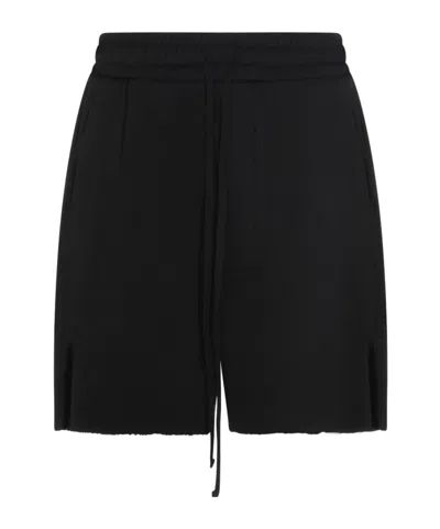 Thom Krom Wide Leg Shorts In Black