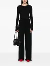 Thom Krom Wide-leg Trousers In 黑色