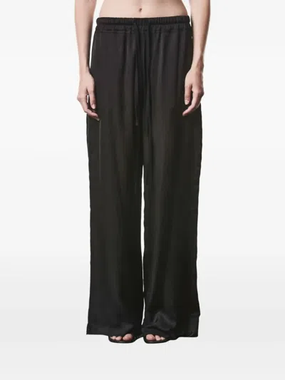 Thom Krom Wide Leg Trousers In Black