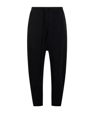 Thom Krom Drawstring-fastening Dropped-crotch Trousers In Black