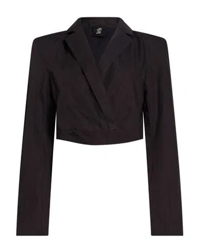 Thom Krom Woman Blazer Black Size S Cotton, Metallic Fiber In Brown