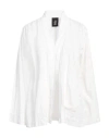 Thom Krom Woman Jacket White Size S Linen, Cotton, Polyamide, Elastane In White