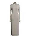 Thom Krom Woman Maxi Dress Grey Size M Viscose, Elastane In Neutral