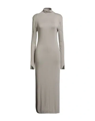 Thom Krom Woman Maxi Dress Grey Size M Viscose, Elastane In Gray