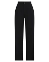 Thom Krom Woman Pants Black Size L Linen, Viscose, Polyamide, Elastane