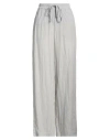 Thom Krom Woman Pants Light Grey Size L Linen, Cotton, Polyamide, Elastane