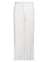 Thom Krom Woman Pants White Size L Linen, Cotton, Polyamide, Elastane