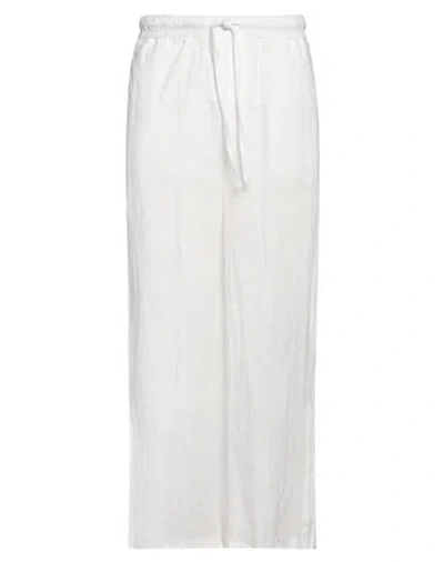 Thom Krom Woman Pants White Size L Linen, Cotton, Polyamide, Elastane
