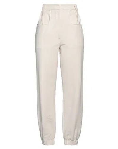 Thom Krom Woman Pants White Size M Cotton, Elastane, Nylon