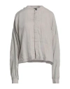 Thom Krom Cropped Linen Shirt In Grey