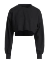 Thom Krom Woman Sweatshirt Black Size S Cotton, Elastane, Linen, Viscose, Polyamide