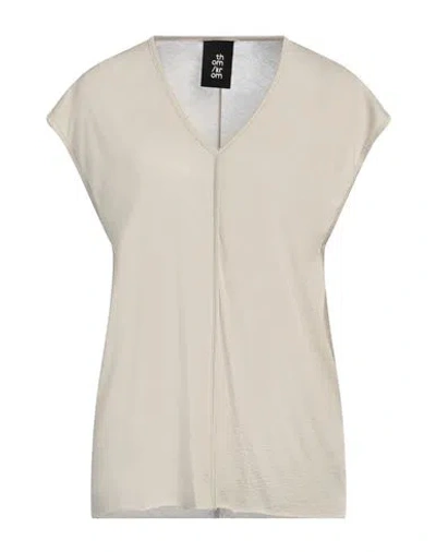 Thom Krom Woman T-shirt Beige Size M Cotton