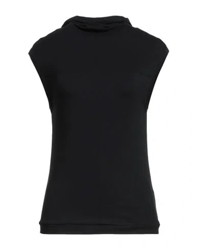 Thom Krom Woman T-shirt Black Size L Rayon, Elastane