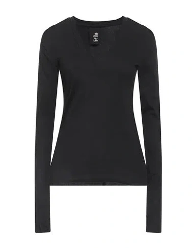 Thom Krom Woman T-shirt Black Size M Cotton, Elastane