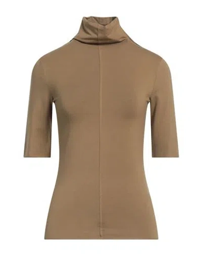 Thom Krom Woman T-shirt Khaki Size S Cotton, Modal, Elastane In Beige
