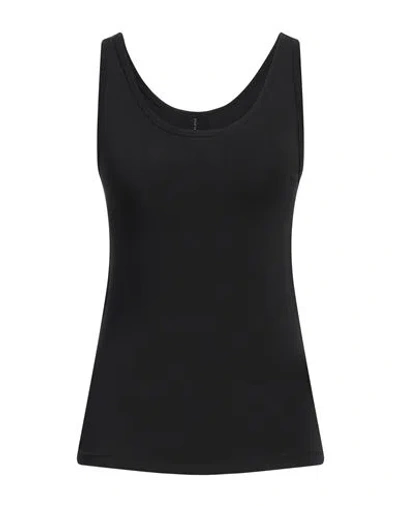 Thom Krom Woman Tank Top Black Size M Cotton, Modal, Elastane